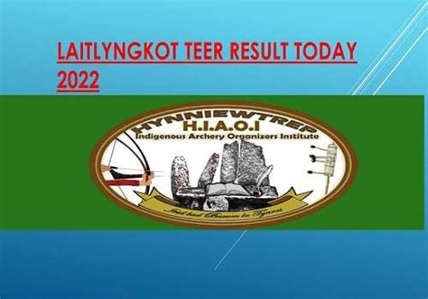 teer result laitlyngkot